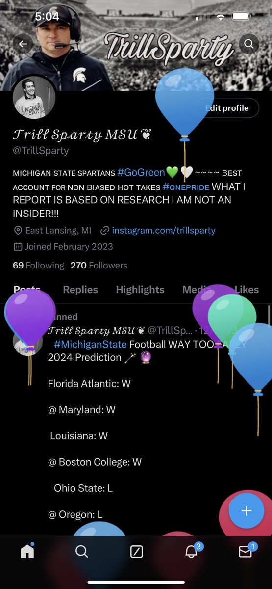 BREAKING🚨: it is officially THAT DAY for #MichiganState ‘s  @TrillSparty 🫨 
 
BLESSED TO SEE 23 🙂‍↔️🎈🥳