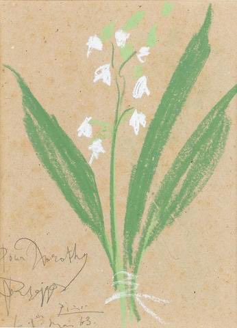 Bon 1er mai à toutes et tous. 
Au travail citoyens… 💪✊
Un petit brin de muguet de Pablo Picasso 😍