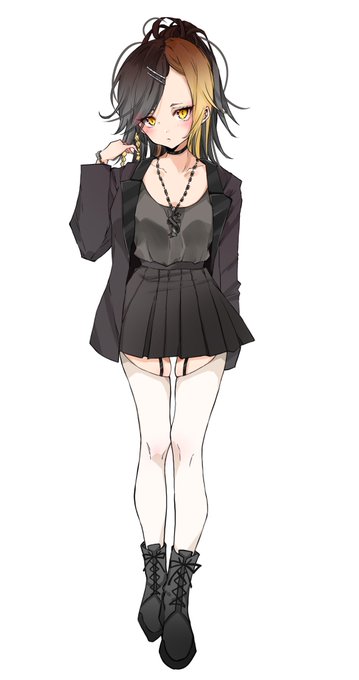 あきぞー様(@XFILALX)のオリジナルキャラのデザインをさせていただきました‼︎
普段は描かないテイストで良い経験をさせて頂きありがとうございます‼︎
カッコ可愛い~🩶🖤 