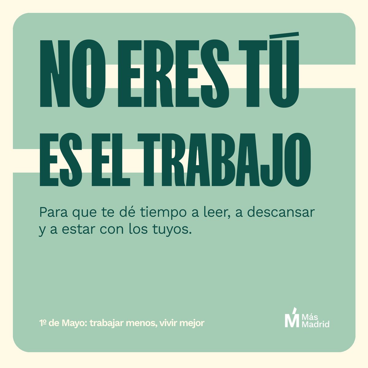 1° de Mayo: Día de la Clase Obrera. ✊🏼 Por una jornada laboral de 32 horas sin reducción de salario para disfrutar de tiempo libre, de estar con la familia y las amigas, para formarnos y descansar.