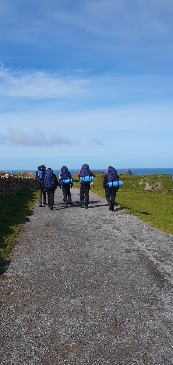 And they're off! 
Year 12 Bronze DofE starting at Rhosilli! Let's hope the weather stays like this 🤞 <a href="/MaestegSchool/">Maesteg School</a> #motivatedtostrive