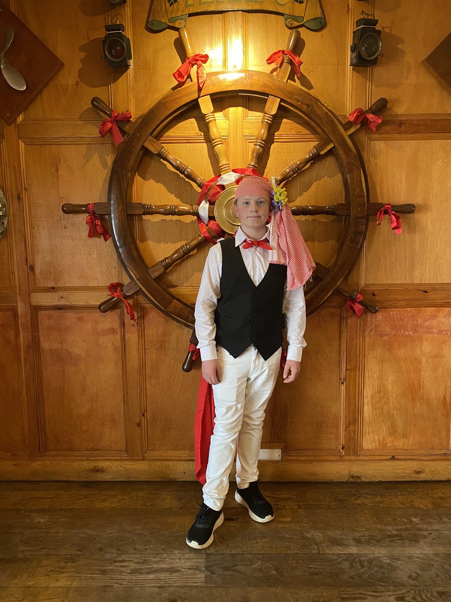 So proud of my boys. Eldest taking his GCSE today. Youngest carrying on the #MayDay tradition #oldoss ❤️🤍❤️🤍