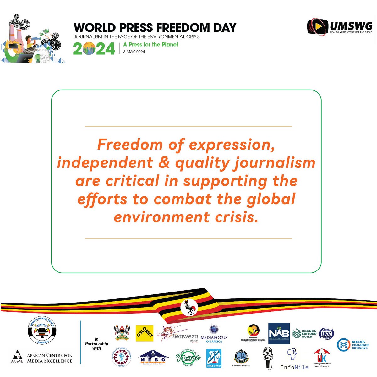 Press Freedom is not just a right but a cornerstone of our societies,empowering voices, exposing truths, and shaping our understanding of the world. #WorldPressFreedomDay #WPFD2024UG