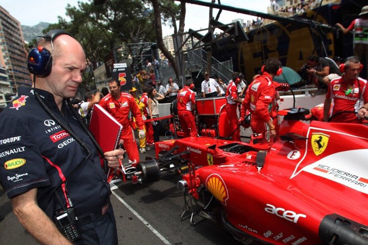 Vetteleclerc's tweet photo. Newey, it‘s time to stop looking at the red car but start to design it. https://t.co/wVpL4eBc5D