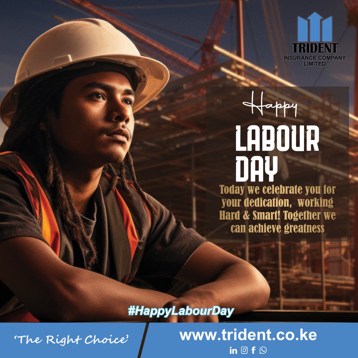 TridentKenya's tweet image. Happy Labour Day from our Board of Directors, Management &amp;amp; Staff

#tridentinsurance #TheRightChoice #labourday