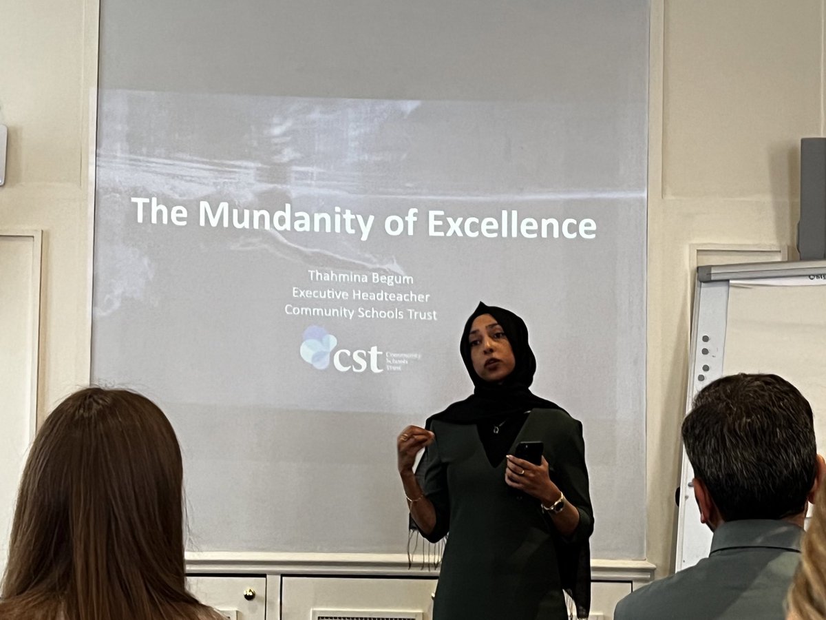 So good to hear from the inspirational @MissTBegum discussing The Mundanity of Excellence. Awesome stuff! 🔥🔥🔥 @AvantiSchools @SalinaVentress @teacherfeature2