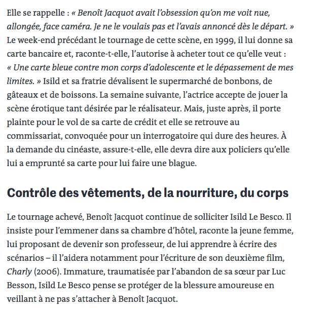 damien_leblanc's tweet photo. Terrifiant portrait de Benoît Jacquot dressé par Isild Le Besco dans cet article publié aujourd'hui par @lemondefr : https://t.co/s348KqrCoF https://t.co/OALoduoSz8