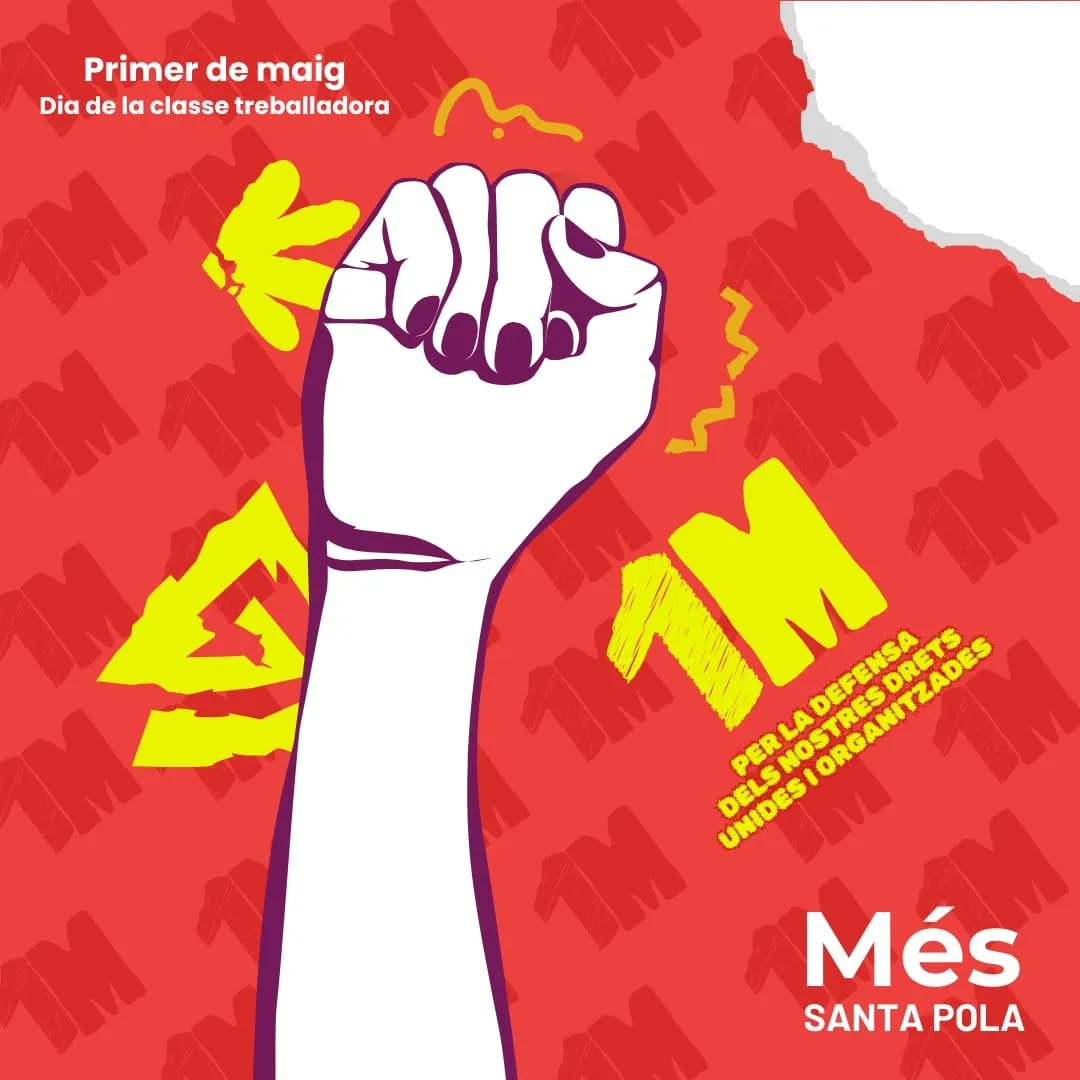 MesSPCompromis's tweet photo. ⬆️ Salario
⬇️ Jornada laboral
➕ Derechos
➕ Igualdad

✊🏽 En este #1Maig reivindiquem els nostres drets i exigim avanços reals per a poder treballar per a viure, i no viure per a treballar. https://t.co/yWRsKyD7Kw