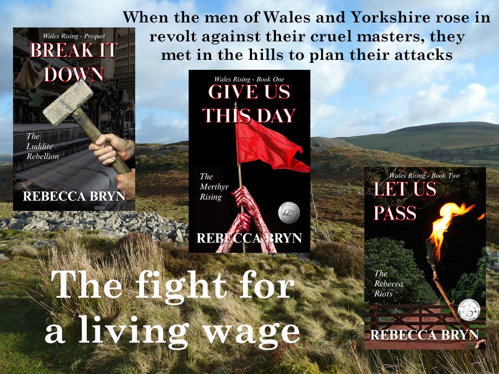 WALES RISING!  Up in the hills of Yorkshire and Wales, rebellion stirs. The desperation that led to the Luddite rebellion mybook.to/BreakItDown  the Merthyr rising buff.ly/3UeXLtG and mybook.to/LetUsPass the Rebecca Riots #protest #socialhistory #Welshhistory