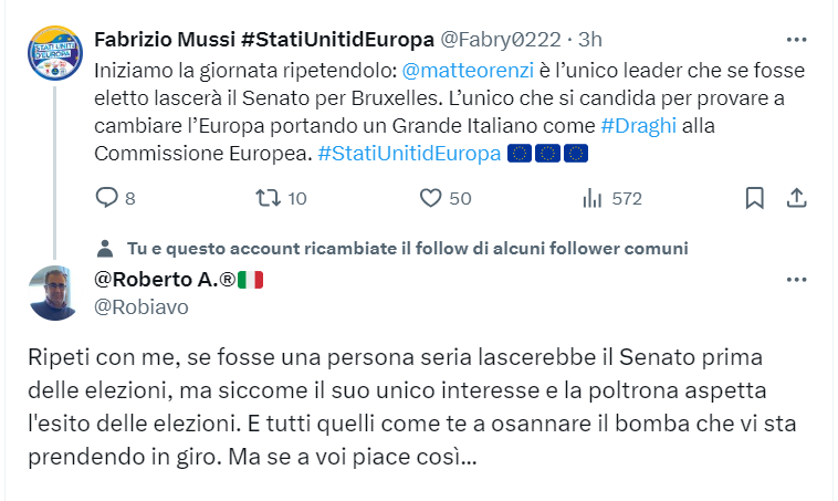 Risposta secca, ineccepibile e impossibile da smentire. Peccato però che la setta renziana soffra proprio di quelle caratteristiche di impermeabilità che ogni setta presenta. Mettiamoci anche l'avidità di chi pensa che un Renzi, diventato signore di ogni cosa, spartisca la torta.