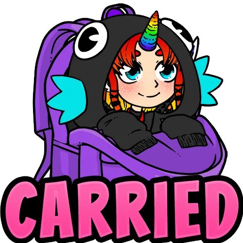 SneakyRGB's tweet photo. 😅 Just added a new emote to my collection, and it’s hilarious because  it’s so true sometimes! Plus, being 5'1", I look super cute in backpacks—this emote really hits close to home. #EmoteFun #StreamerLife https://t.co/0sVReK3Rlr