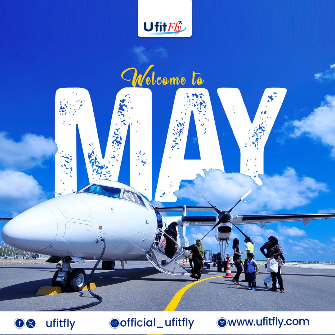 ufitfly's tweet photo. Happy new month to all our beloved clients around the world. It's yet another month to serve you better. Let's do May together!

#May #NewMonth #Travel #HappyNewMonth #Explore #UfitFly https://t.co/I4WjNx9QIp