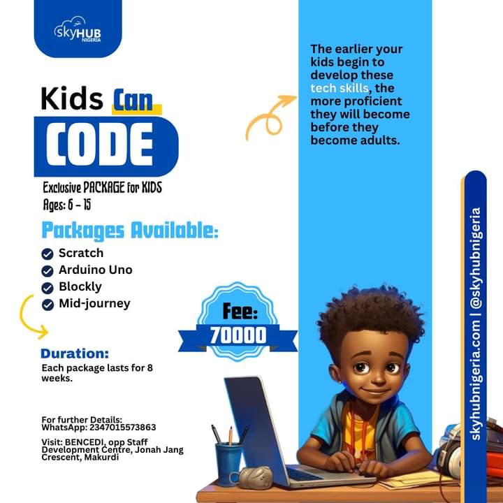 Where are the parents, uncles and aunties, dads and mums. You don’t want that young boy or girl to be left out when opportunity comes their way. 

The earlier your kids begin to develop these tech skills, the more proficient they will become before they become adults.