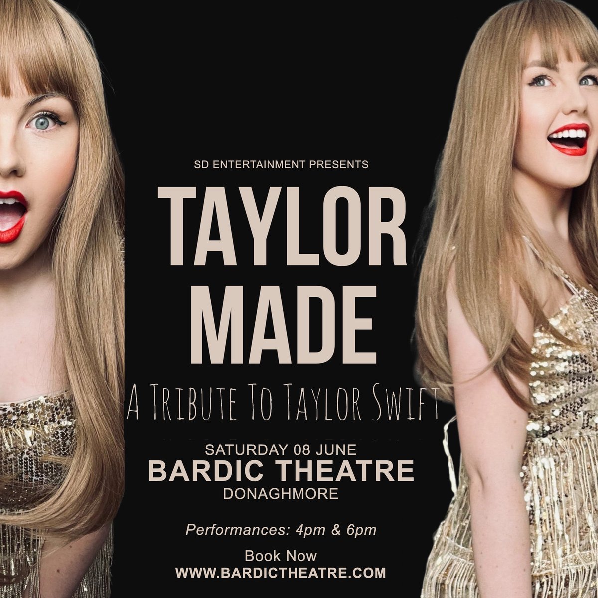 #TaylorSwift fans unite as <a href="/SDEntIre/">SD Entertainment</a> bring us Taylor Made - A Tribute to Taylor Swift for Two All Ages Family Friendly shows on Saturday 08 June! 

Book Now at BardicTheatre.com