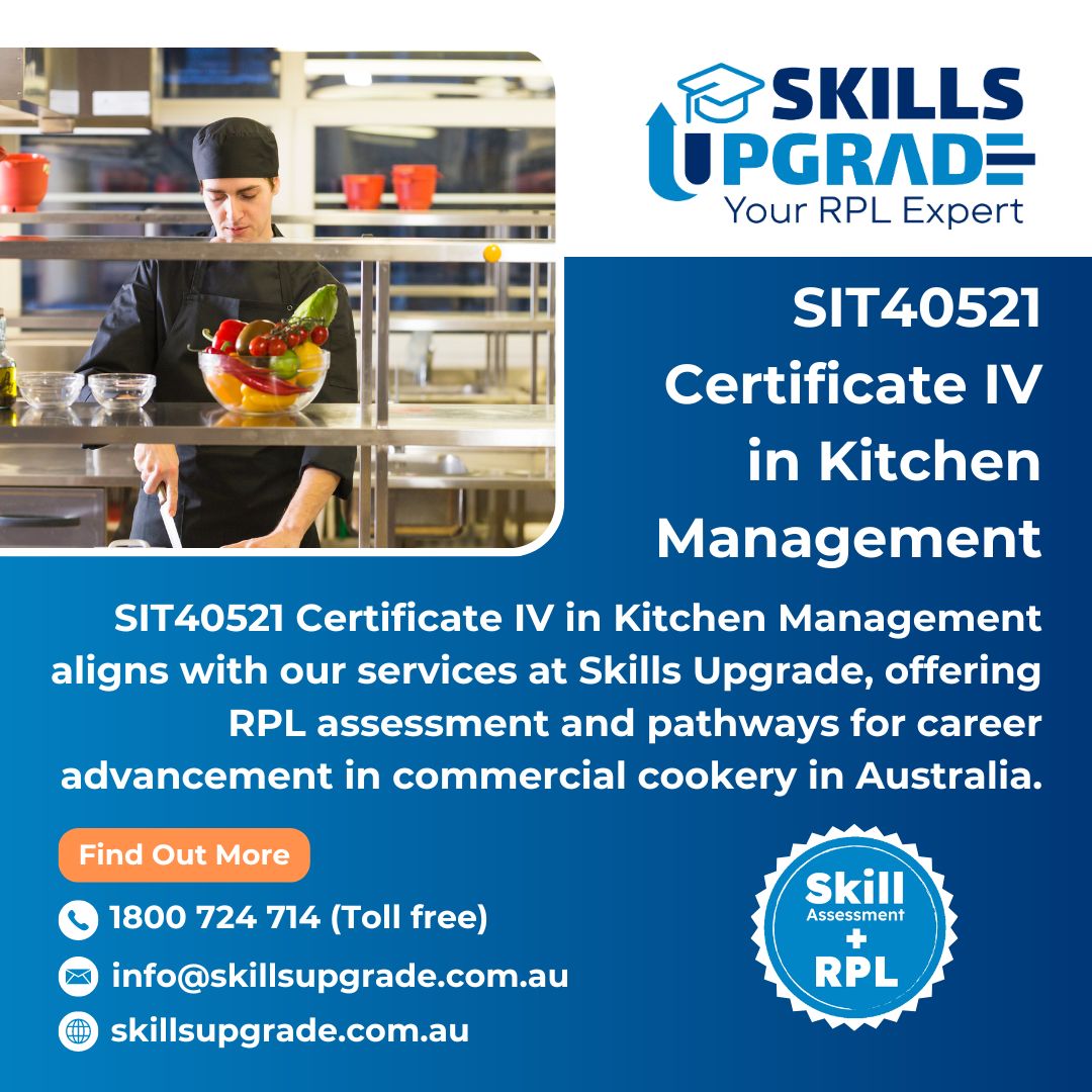Exciting News for Aspiring Kitchen Managers! 🌟 your potential with our SIT40521 Certificate IV in Kitchen Management. 🍳 tinyurl.com/commercial-coo… Mobile: 0466 976 444 (SMS and WhatsApp) #KitchenManagement #CulinaryCareer #SkillsUpgrade #CommercialCookery #RPLCertificates