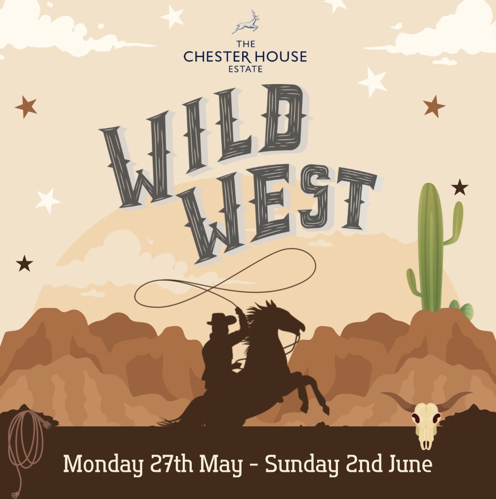 Step back in time to the rugged charm of the Wild West at the Chester House Estate!

Monday 27th May to Sunday 2nd June 2024, saddle up for a rip-roaring adventure filled with frontier fun for the whole family. 📷📷

Buy your tickets here: chesterhouseestate.org/wild-west-yeeh…