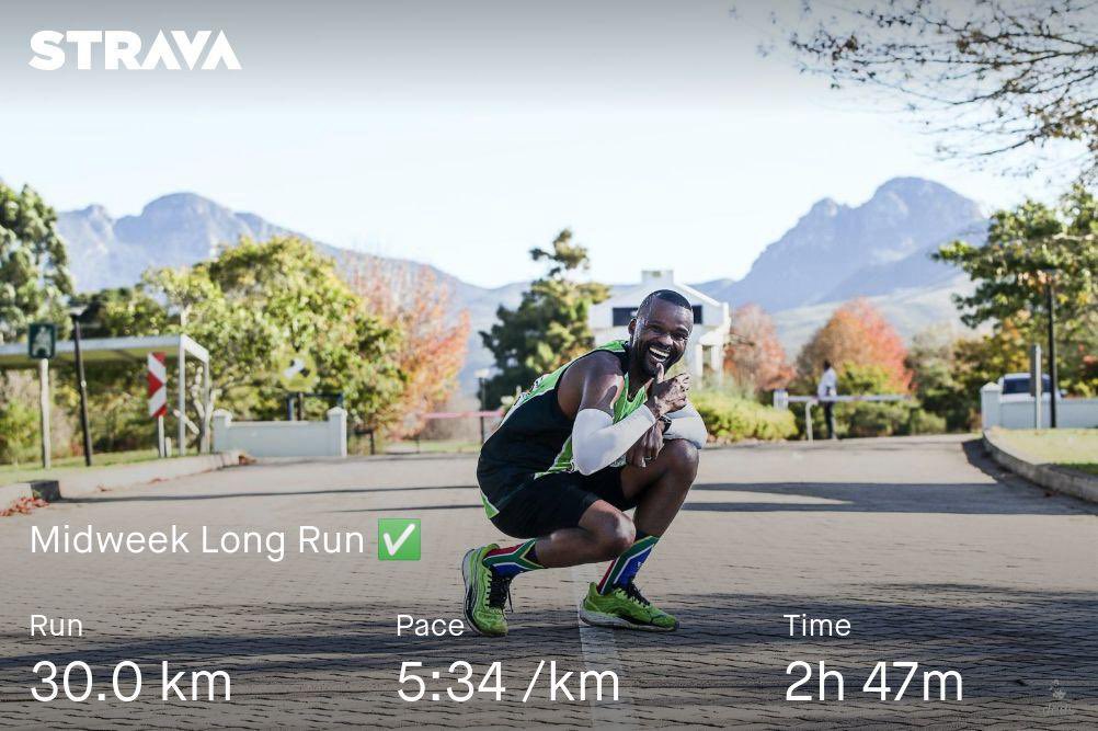 Midweek Long Run ✅ ⁦@RunningWithTum1⁩ ⁦@PaintFunRace⁩ ⁦@PUMASouthAfrica⁩ #IPaintedMyRun #RunningWithTumiSole #TrapnLos