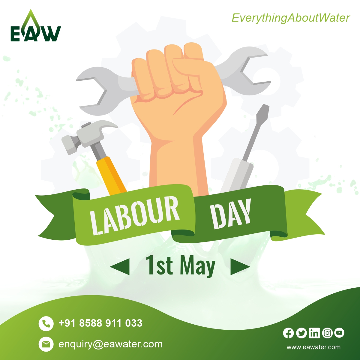 Happy Labour Day from EverythingAboutWater! Cheers to all the hardworking souls dedicated to preserving our planet's most precious resource. Keep making waves!

#LabourDay #WaterHeroes #EAWater #EAWMagazine