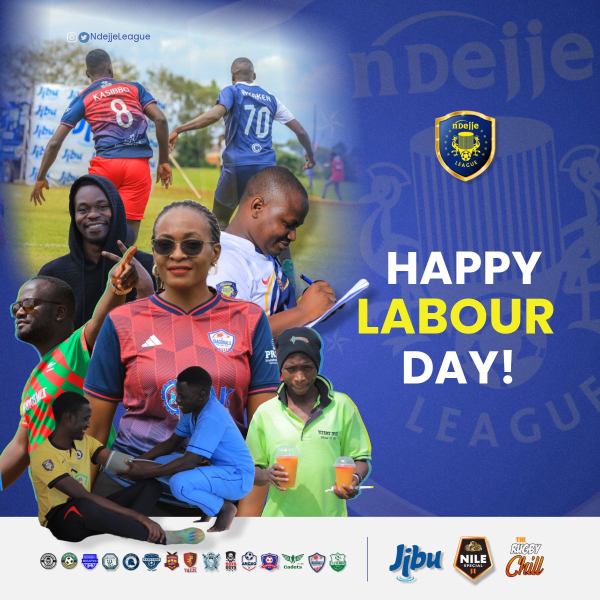 Happy Labour ⚒Day

We celebrate the hard work and dedication of our players, officials, and staff who make our league thrive. Thank you for your tireless efforts!

Special thanks to our valued sponsors 
@TheRugbyChill 
@jibuuganda 
@LubagaHospital 
@NileSpecial

#HappyLabourDay