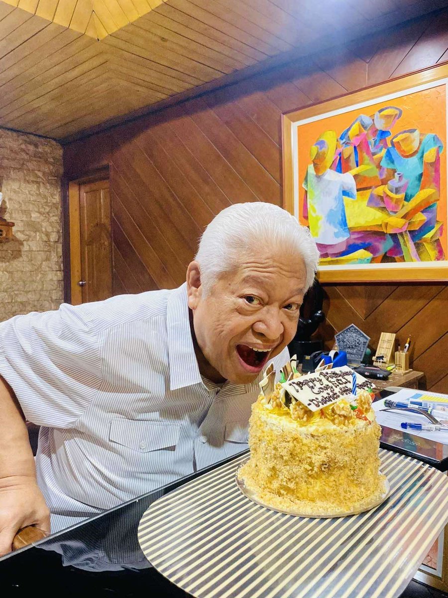 Savoring one of my birthday cakes on my 82nd natal day on Labor Day!