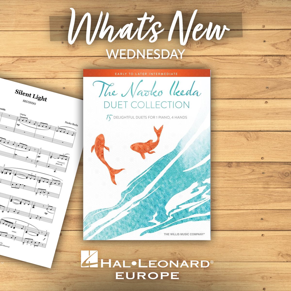 For May Day, our #WhatsNewWednesday release is The Naoko Ikeda Duet Collection! 🐠🌊🇯🇵

Published by @WillisPianoFeaturing, read about Ikeda's most beloved intermediate duets for one piano, four hands, in the image description. Available online and in your local music stores!