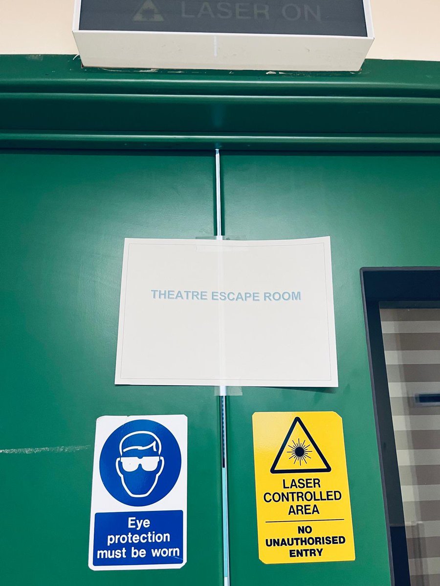 Day 2…Theatre Escape Room training @ UHA, taking a different approach learning with our 2nd year ODP trainees #learningjourney #ODPs #innovativethinking #periop