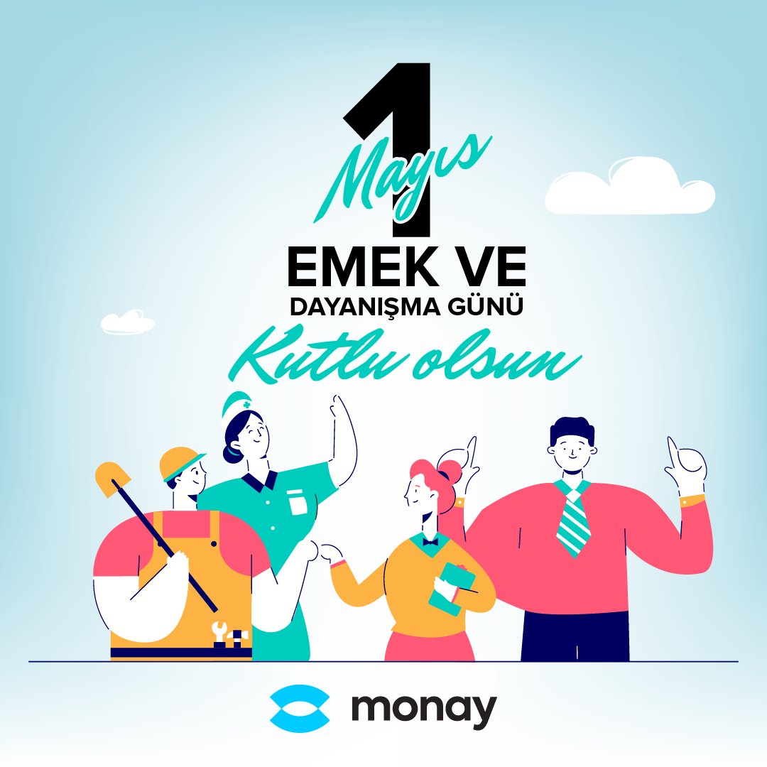 1 Mayıs Emek ve Dayanışma Günü kutlu olsun!
Bugün tüm çalışanların haklarını kutlarken, finansal özgürlüğün önemini vurgulamak isteriz. Monay, size rehberlik etmek ve finansal hedeflerinize ulaşmanıza yardımcı olmak için hep yanınızda.
#FinansalÖzgürlük #Monay #1MAYIS