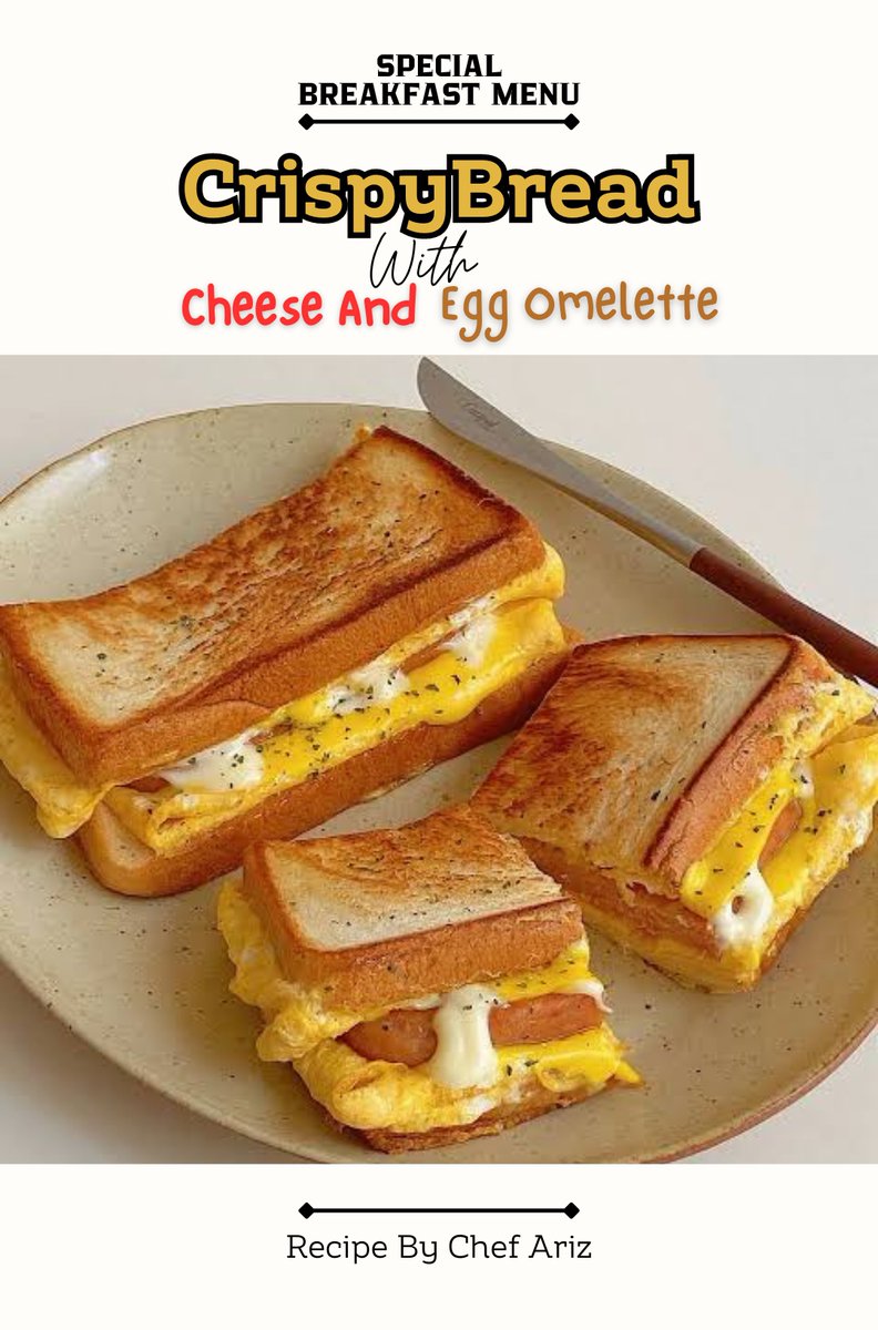🍳 Start Your Day Right with Crispy Bread with Cheeseand Egg Omelette! 

📷step-by-step guide on our YouTube channel
 youtu.be/WIAlxxd-MRY?OM…… 

#breakfastgoals #cheeseomelette #eggs #crispybread #morningdelight #foodie #foodinspiration #foodbloggers #foodphotography #yum #tasty