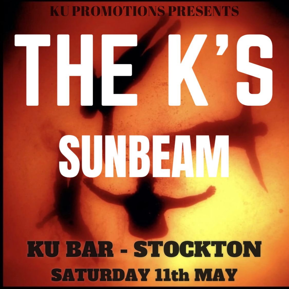 We’ve got the pleasure and the privilege of supporting the mighty @TheKsUK at their sold out show at @ku_stockton on the 11th of May! The lads are absolutely smashing it, canne wait to join em! Big love to Jimmy beck for getting us involved! 🌞