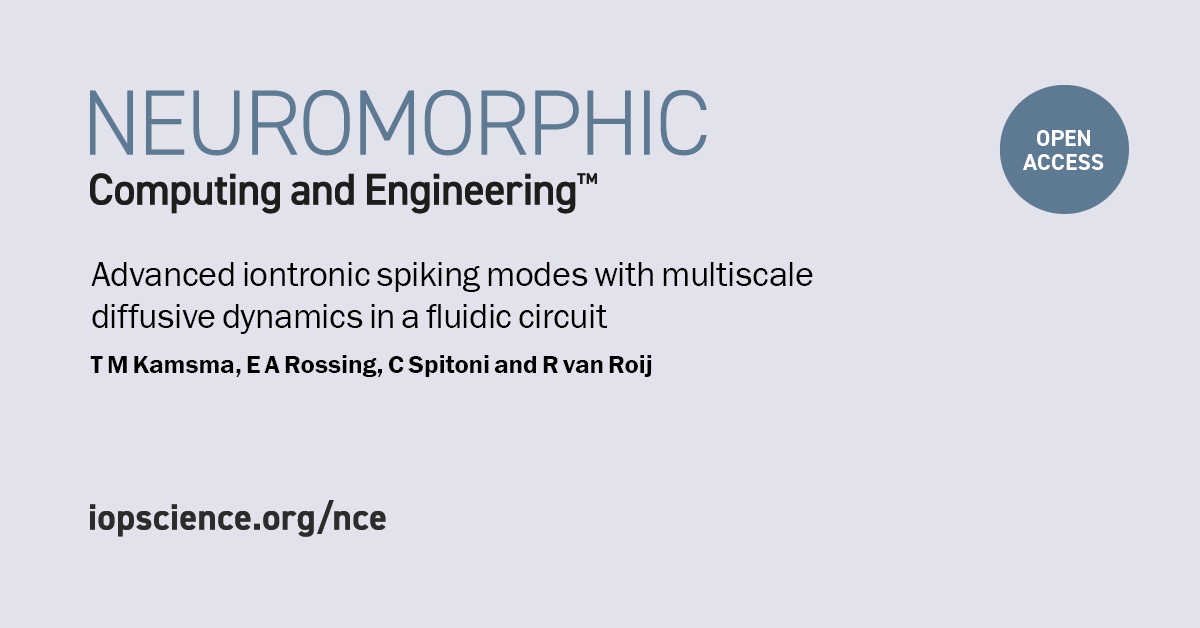 Neuromorphic Computing and Engineering (@iopneuromorphic) on Twitter photo Part of iopscience.iop.org/journal/2634-4…, <a href="/TimKamsma/">TimKamsma</a>, <a href="/RossingElse/">Else Rossing</a> and colleagues at <a href="/UUBeta/">Faculty of Science, Utrecht University</a> (<a href="/UniUtrecht/">Utrecht University</a>) investigate fluidic advanced neuronal-like spiking, supporting the exploration of aqueous iontronics as an interesting platform for neuromorphic circuits, in iopscience.iop.org/article/10.108… Part of iopscience.iop.org/journal/2634-4…, <a href="/TimKamsma/">TimKamsma</a>, <a href="/RossingElse/">Else Rossing</a> and colleagues at <a href="/UUBeta/">Faculty of Science, Utrecht University</a> (<a href="/UniUtrecht/">Utrecht University</a>) investigate fluidic advanced neuronal-like spiking, supporting the exploration of aqueous iontronics as an interesting platform for neuromorphic circuits, in iopscience.iop.org/article/10.108…