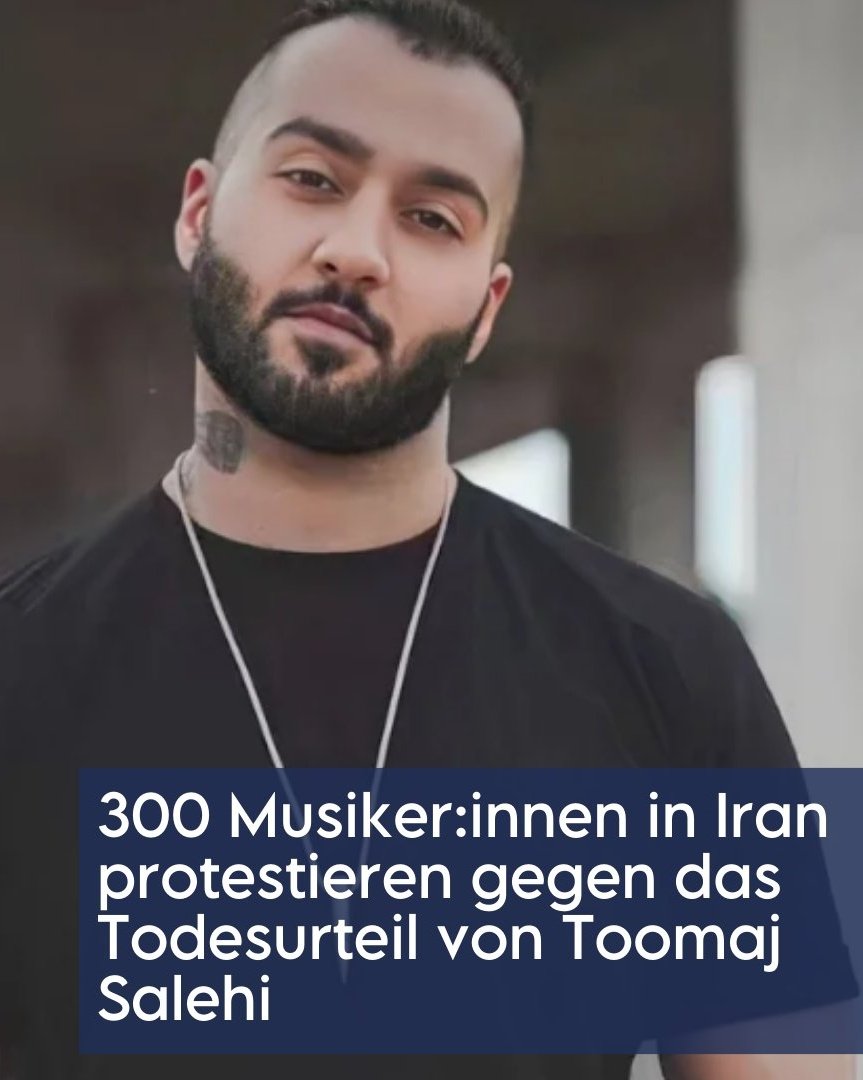Mehr als 300 Musiker:innen in #Iran haben ein Statement veröffentlicht und protestieren gegen das Todesurteil für den Rapper #ToomajSalehi. Sie fordern seine Freilassung sowie die Freilassung aller inhaftierten Musiker:innen~@HawarHelp