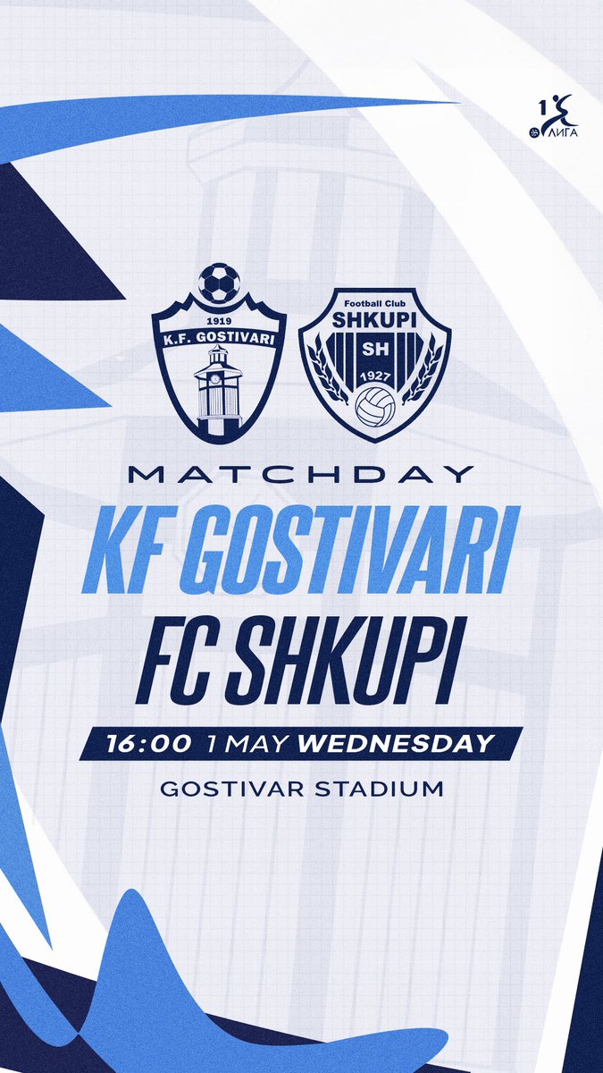 🔵 GOSTIVAR - SHKUPI ⚪️

🗓️ 01 May Wednesday

 🕒 16:00

📍Gostivar Stadium

🏷️ 100 DEN
(Woman and Childrens are free)

We invite all city together with woman and children to Gostivar Stadium