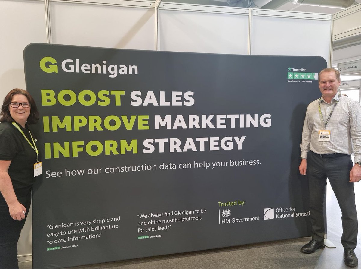 Great to be exhibiting at the South East Construction Expo today. Come and see how @Glenigan construction data can help you BOOST SALES, IMPROVE MARKETING, and INFORM STRATEGY at stand 94.

#construction
#sece2024