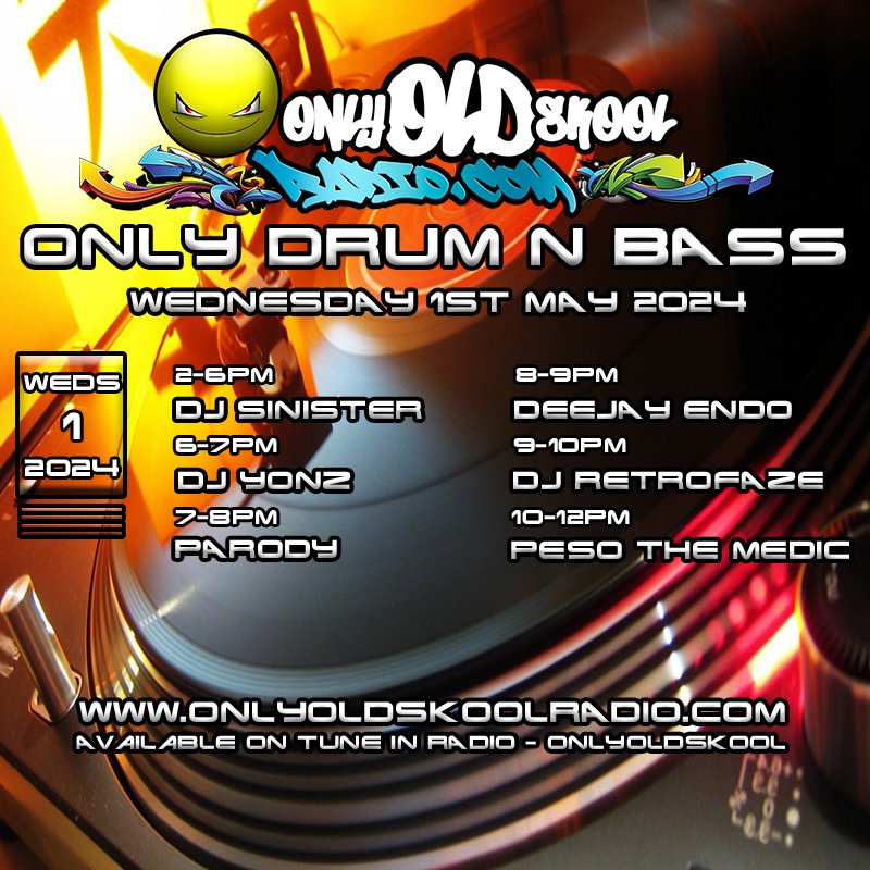 Only Drum N Bass back with heavy beatz n dirty bass from our jocks so crank it up and get locked from 2pm and make sure you come  for bantz n shoutz👉linktr.ee/onlyoldskoolra…
#onlyoldskool #oldskool #onlyoldskoolradio #oldskoolmusic #dnb #drumnbass #drumandbass #jungle #junglist