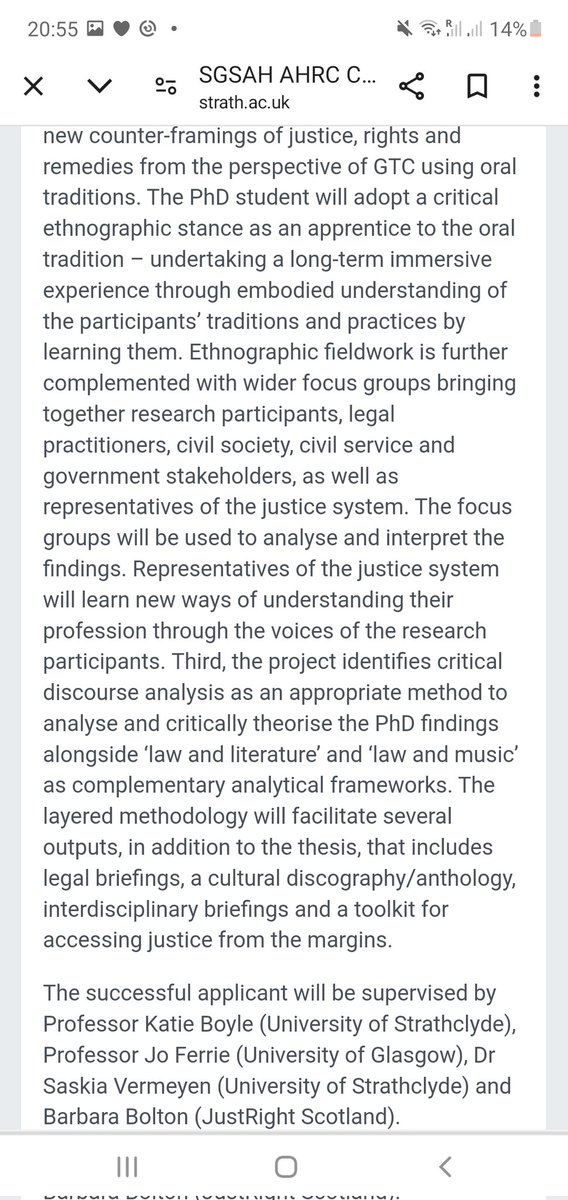 Know a great student keen to do a funded PhD in #ESC human rights law & emancipatory arts methods? Please share this opportunity to work with @JoFerrie, Saskia Vermeylen, @Babsbol @justrightscot & me to study nomadic oral traditions, justice & effective remedies. DEADLINE 21 MAY