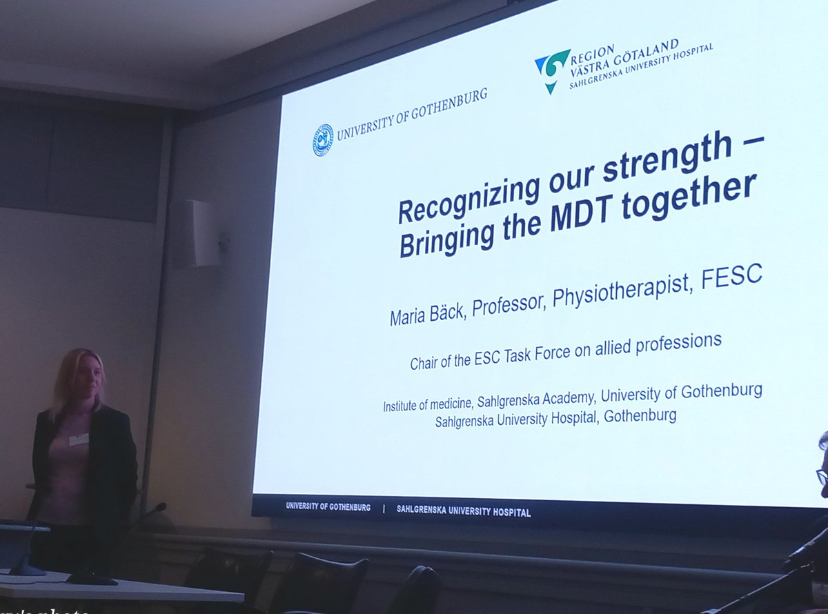 Associate Professor Maria Bäck Allied Professional Task Chair ESC describes MDT strengths in coming together to prove thier expertise in delivering good outcomes for patients across many pathways. @lisneubeck @NHSResearchScot @escardio