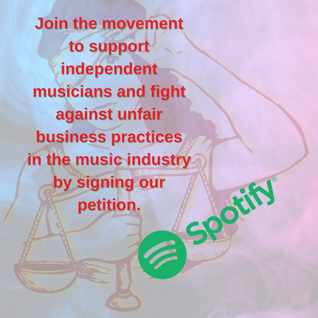 Join the movement to support independent musicians and fight against unfair business practices in the music industry. Let's stand up for what's right and empower artists to thrive. Sign the petition today! @edeagle89 #musicfairness #help #Spotify change.org/p/indie-artist…