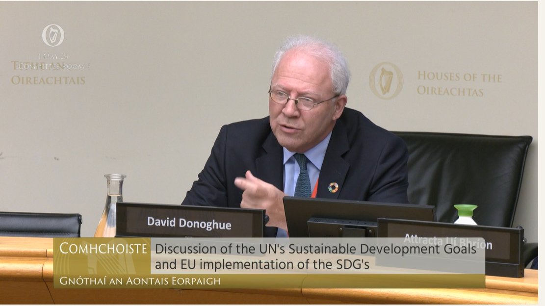 David Donoghue, former Irish Ambassador to the United Nations & Co-facilitator of #Agenda2030 outlines how the EU can enhance its work on #SDGs as part of the @Coalition2030IR input to the Committee on EU Affairs .