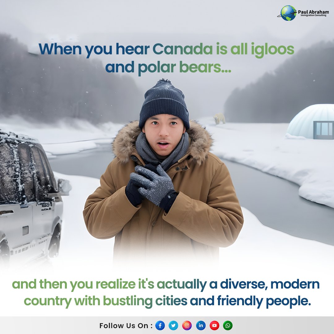 When you're packing for Canada, don't forget your winter gear... and your sense of humor! 
.
.
#CanadaImmigration #canada #canadavisa #immigratetocanada #canadaPR #PAIC