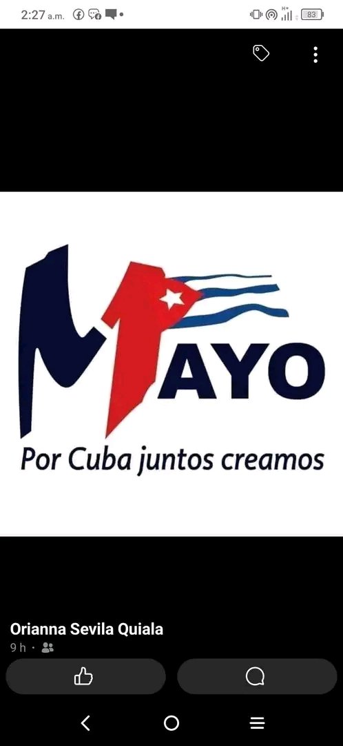 MargendieA14042's tweet photo. #AMPPManuelTames
#Guantánamo
Hoy Primero de mayo Día Internacional de los trabajadores todos a la plaza. Por Cuba juntos Creamos. ¡Viva el 1ro de mayo! https://t.co/ON3ANRI6QB