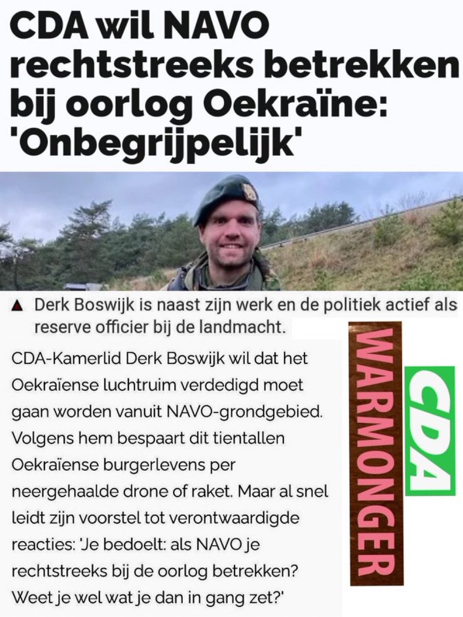 Derk Boswijk heeft me al geblokkeerd maar ik zeg het nog maar eens; de man is ziek en zijn gedachtegoed is een regelrechte bedreiging voor onze veiligheid. De man moet worden opgepakt en weggezet.