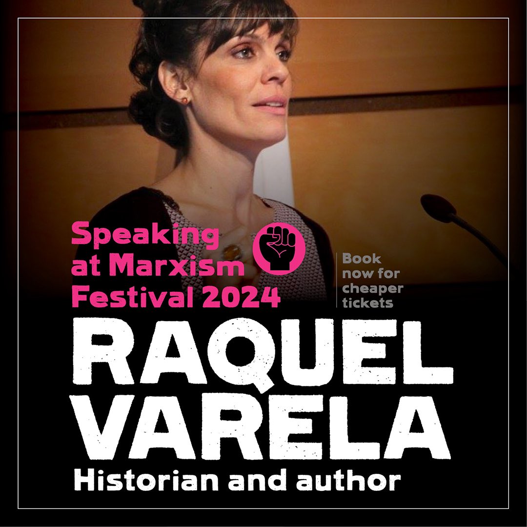 We’re delighted that @RaquelVarelaHis will be joining us at #marxism24 to mark 50 years since the #CarnationRevolution in Portugal 🗓️ 4-7 July 📍 Central London Tickets & info: bit.ly/marxism24 #PortugalRevolution