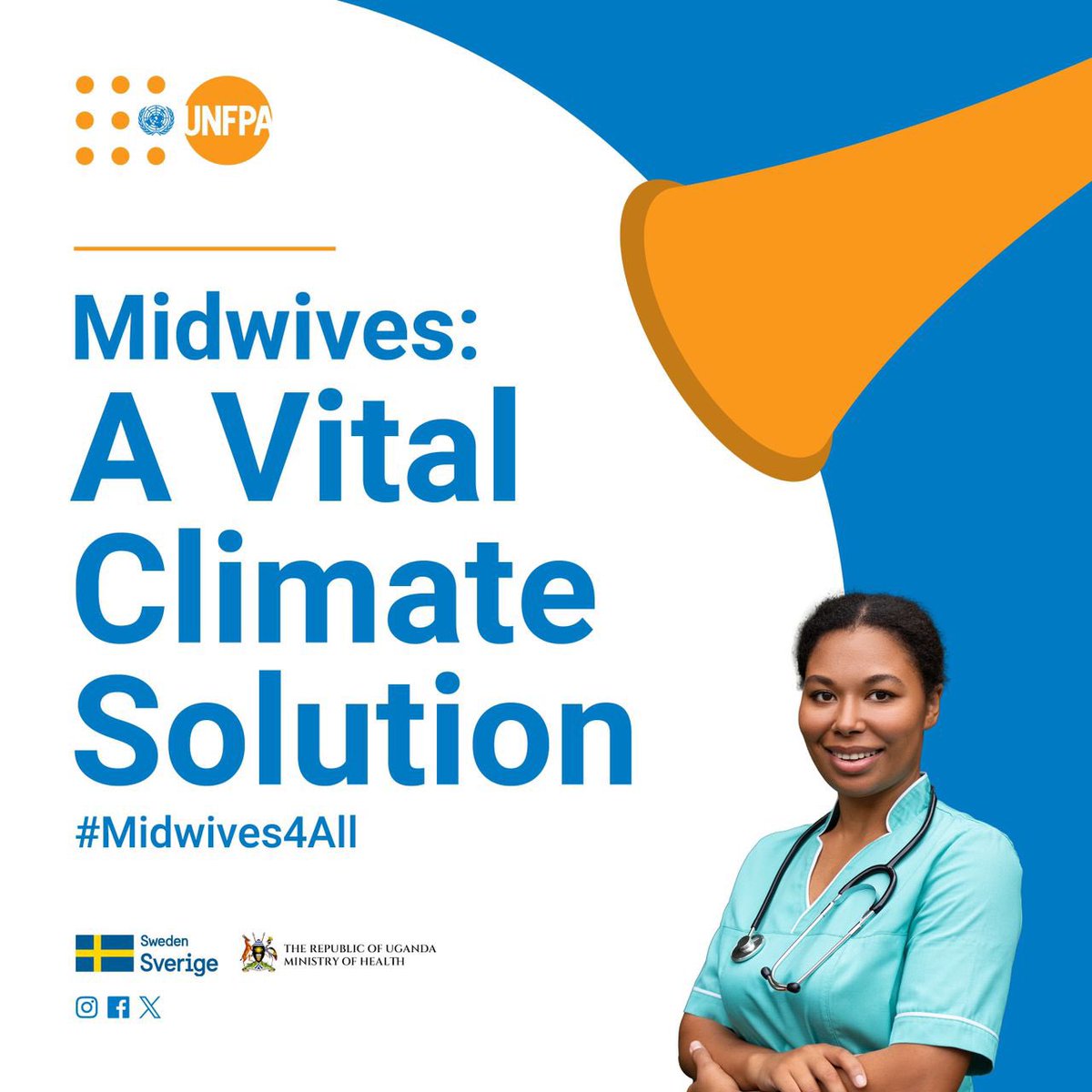 Midwives: A Vital  Climate Solution,

Midwives play a crucial role in addressing climate change by advocating for sustainable and environmentally-friendly practices in maternal and newborn healthcare.

#Midwives4All