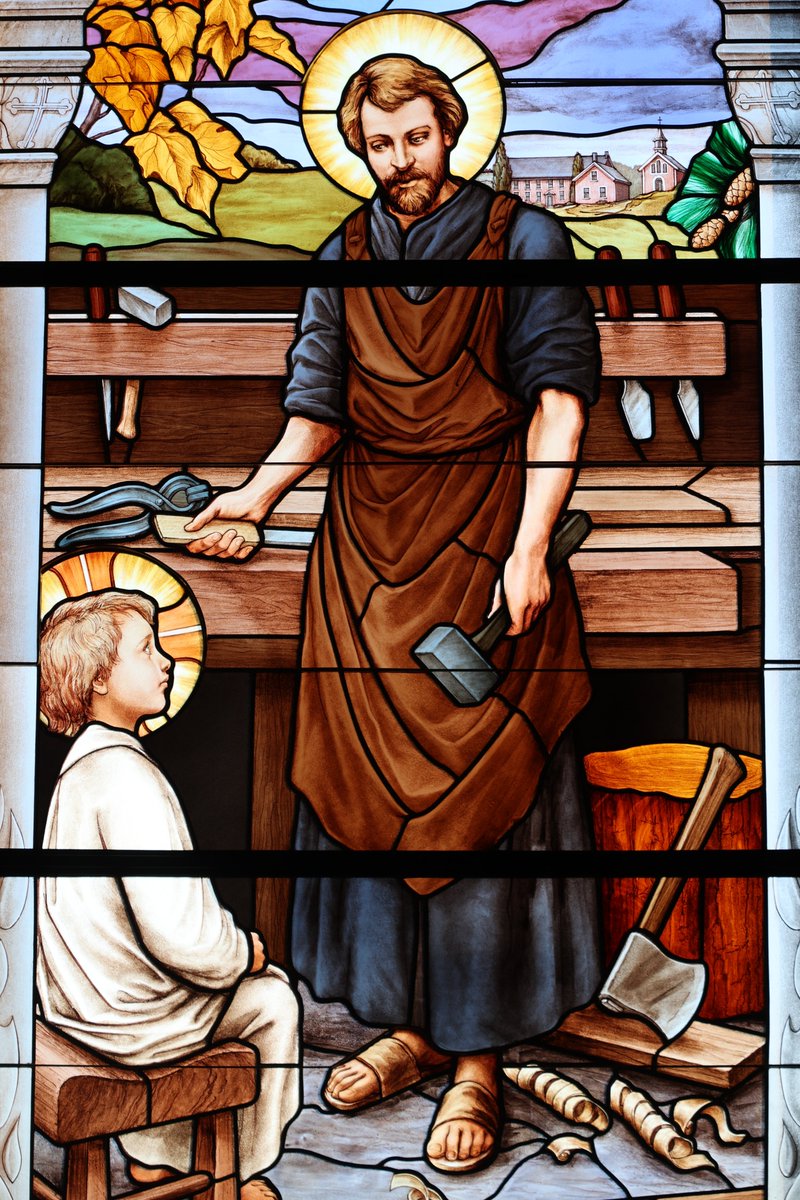 'There is nothing to be ashamed of in... labour. This is enforced by what we see in Christ Himself, who... chose... to be considered the son of a carpenter & did not disdain to spend a great part of His life as a carpenter Himself.' – Pope Leo XIII flic.kr/p/2pNqww1