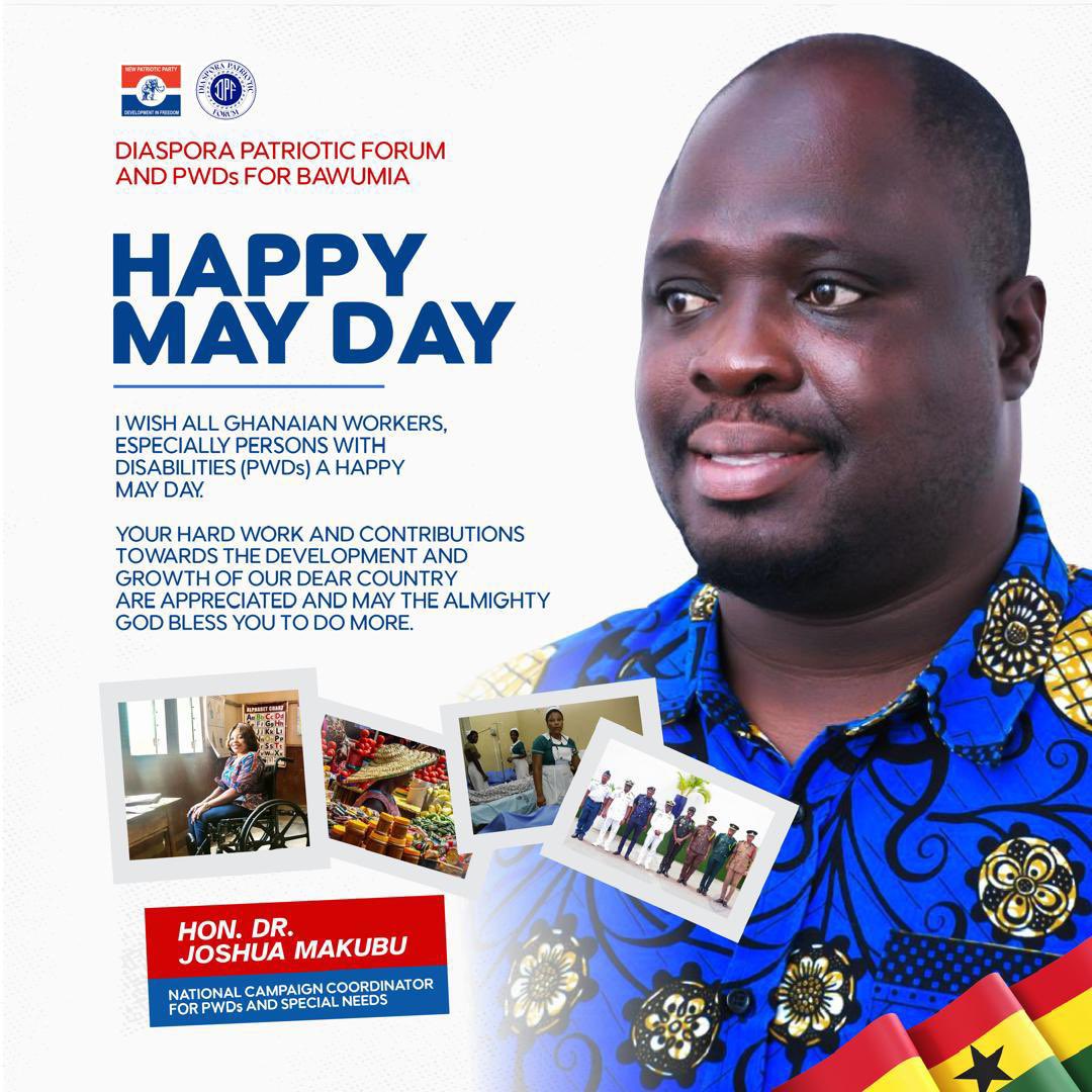 Happy May Day!

#bawumiacares
#pwdsmatter
#Bawumia2024
#GhanasNextChapter
#boldsolutions