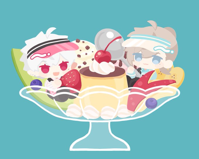 「hair between eyes ice cream」 illustration images(Latest)