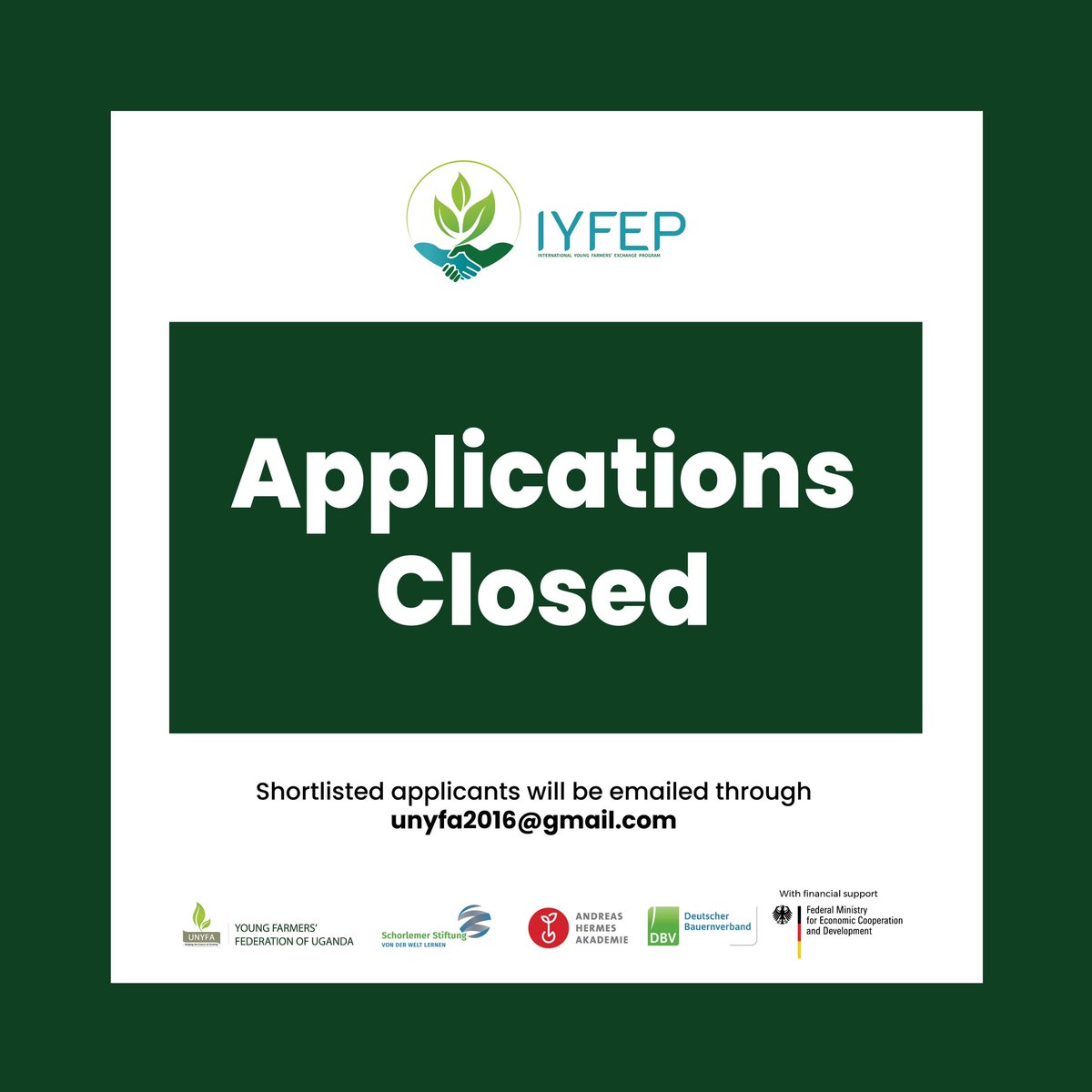 Applications for the 9th cohort of #IYFEP are now closed! We appreciate the interest and enthusiasm from all who applied. Please note that our team will be in touch with successful applicants via email. #IYFEP