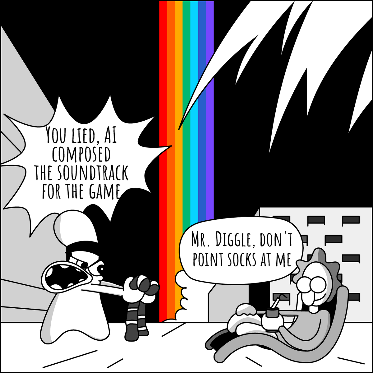 kxlimist's tweet photo. First color #ai #comics https://t.co/as6Uzit9FG
