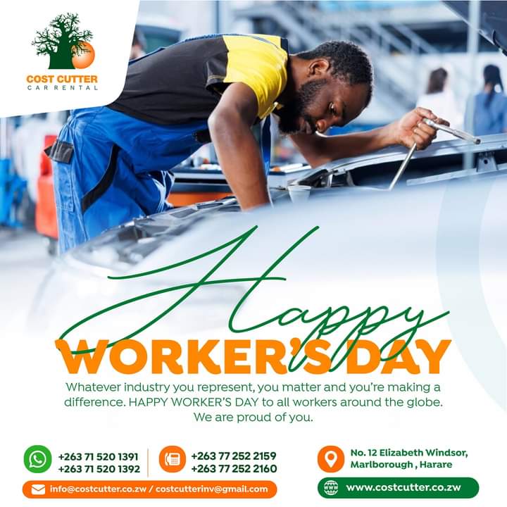 If you weren’t so great, we wouldn’t love our jobs as much as we do. So this Workers Day, we want to thank you for not only being our customers but for being awesome customers. Happy workers day, happy new month!

We are here to serve you +263715201391