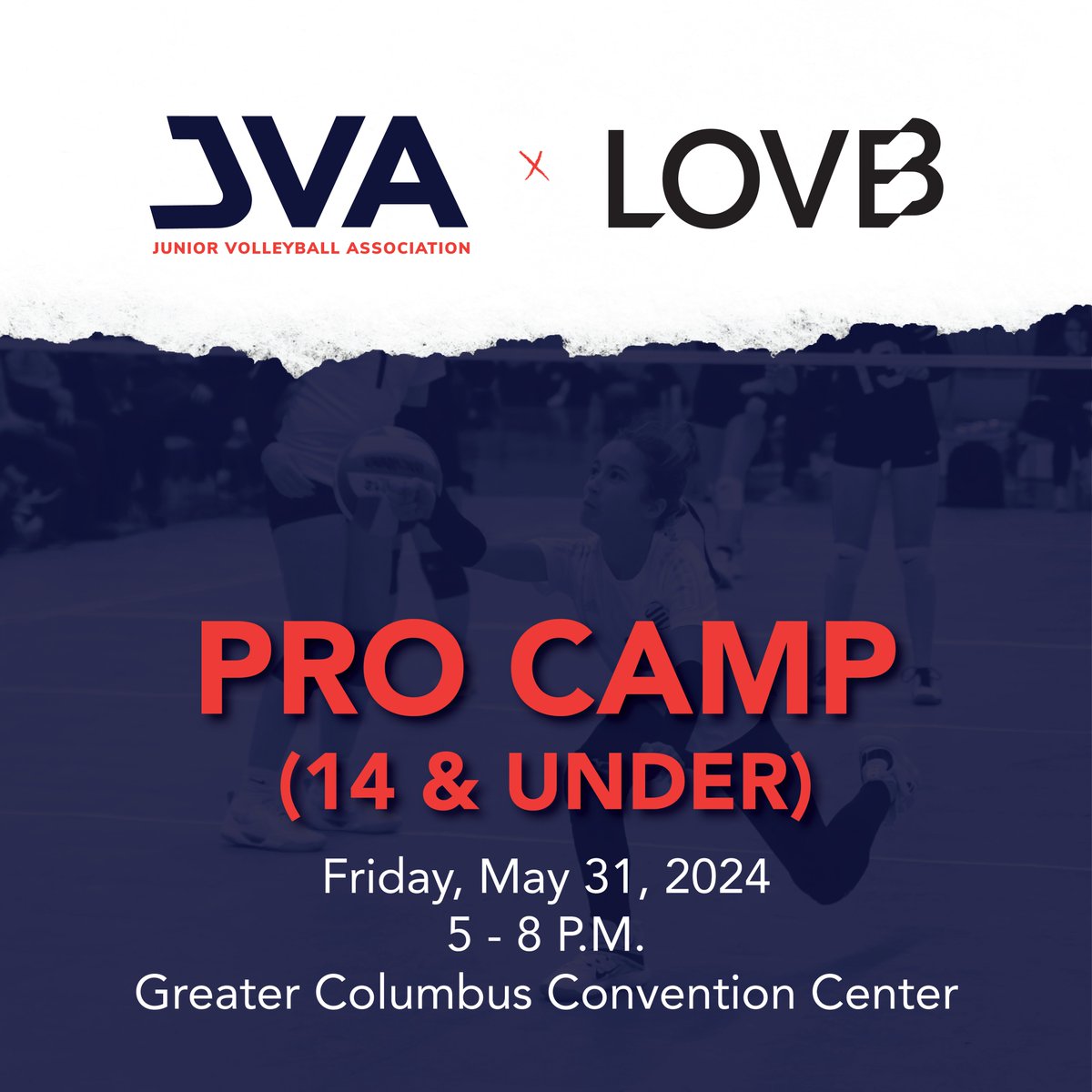 𝗪𝐡𝐚𝐭 𝐭𝐨 𝐄𝐱𝐩𝐞𝐜𝐭 𝐚𝐭 𝐭𝐡𝐞 𝐋𝐎𝐕𝐁 𝐏𝐫𝐨 𝐂𝐚𝐦𝐩: 
This Volleyball Pro Camp is open to athletes ages 5-14 and is Coed.  Pro VB Autograph session included!  

@LeagueOneVB 

REGISTER NOW: lovb.sprocketsports.com/club/procamp 

#volleyball #professionalvolleyball #volleyballclub
